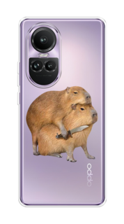 Чехол на Oppo Reno 10 Global "Капибара с ножом" Case Place