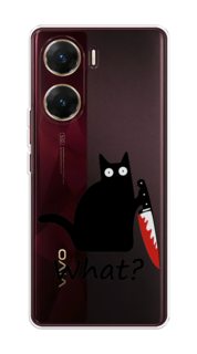 Чехол на Vivo V29e "Котик с ножом" Case Place