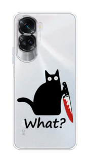 Чехол на Honor 90 Lite "Котик с ножом" Case Place
