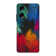 Чехол Awog на Infinix Hot 30 "Рамка из перьев"