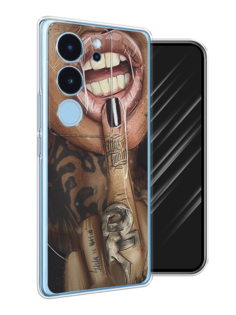 Чехол Awog на Vivo V29 "Девушка с татуировками"