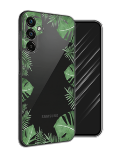 Чехол Awog на Samsung Galaxy A25 5G "Листья папоротника рамка"