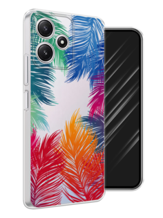 Чехол Awog на Xiaomi Redmi 12 5G "Рамка из перьев"
