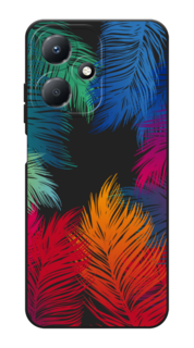 Чехол Awog на Infinix Hot 30 Play "Рамка из перьев"