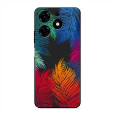 Чехол Awog на Tecno Spark 10 Pro "Рамка из перьев"