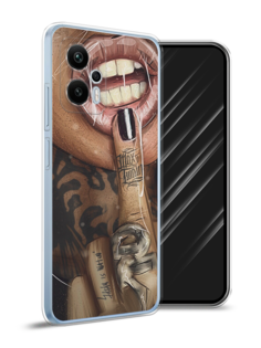 Чехол Awog на Redmi Note 12T Pro "Девушка с татуировками"