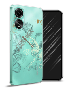 Чехол Awog на Oppo A78 4G "Тени стрекоз"