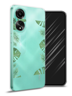 Чехол Awog на Oppo A78 4G "Листья папоротника рамка"