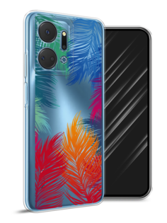 Чехол Awog на Honor X7A Plus "Рамка из перьев"