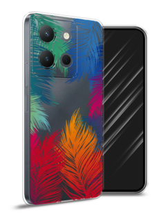 Чехол Awog на Vivo Y36 4G "Рамка из перьев"