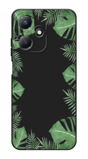 Чехол Awog на Infinix Hot 30 Play "Листья папоротника рамка"