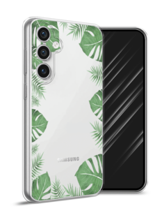 Чехол Awog на Samsung Galaxy S23 FE 5G "Листья папоротника рамка"