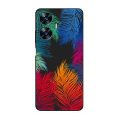 Чехол Awog на Realme C55 "Рамка из перьев"