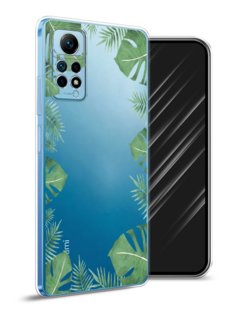 Чехол Awog на Redmi Note 12 Pro 4G "Листья папоротника рамка"