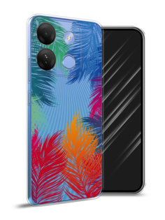 Чехол Awog на Infinix Smart 7 HD "Рамка из перьев"