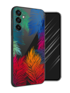 Чехол Awog на Samsung Galaxy A25 5G "Рамка из перьев"