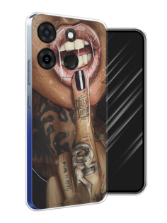 Чехол Awog на Infinix Smart 7 Plus "Девушка с татуировками"