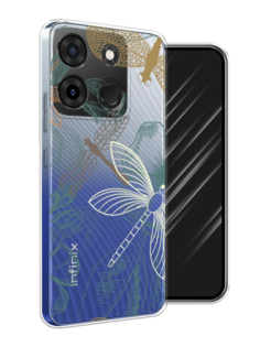 Чехол Awog на Infinix Smart 7 Plus "Тени стрекоз"