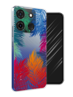 Чехол Awog на Infinix Smart 7 Plus "Рамка из перьев"