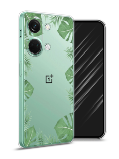 Чехол Awog на OnePlus Nord 3 "Листья папоротника рамка"