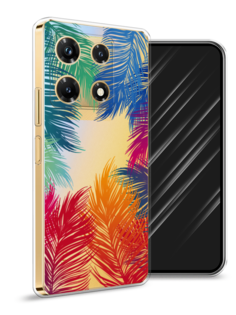 Чехол Awog на Infinix Note 30 Pro "Рамка из перьев"