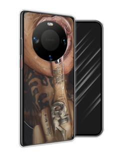 Чехол Awog на Huawei Mate 60 "Девушка с татуировками"