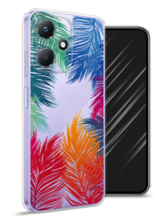 Чехол Awog для Infinix Hot 30 Play "Рамка из перьев"
