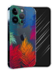 Чехол Awog на Apple iPhone 15 Pro "Рамка из перьев"