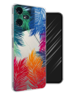 Чехол Awog на Tecno Pova Neo 3 "Рамка из перьев"