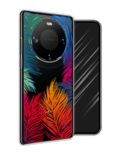 Чехол Awog на Huawei Mate 60 "Рамка из перьев"