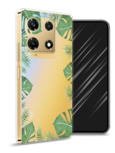 Чехол Awog на Infinix Note 30 Pro "Листья папоротника рамка"