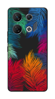 Чехол Awog на Infinix GT 10 Pro "Рамка из перьев"