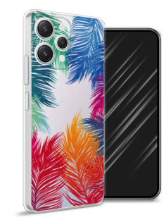 Чехол Awog на Xiaomi Redmi 12 "Рамка из перьев"