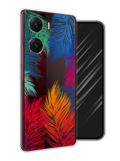 Чехол Awog на Vivo V29e "Рамка из перьев"