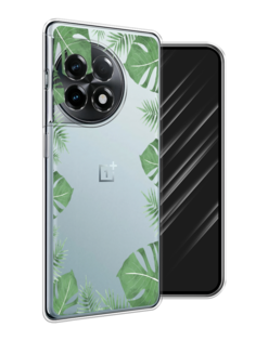 Чехол Awog на OnePlus 11R "Листья папоротника рамка"
