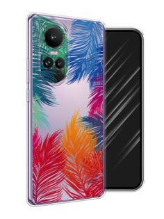 Чехол Awog на Oppo Reno 10 Global "Рамка из перьев"