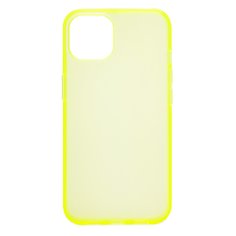 Чехол для iPhone 13 пластиковый с силиконовым бортиком №2 <желтый> Promise Mobile