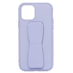 Чехол для iPhone 12, 12 Pro пластиковый с подставкой и магнитом <светло-фиолетовый> Promise Mobile