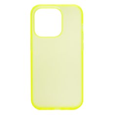 Чехол для iPhone 14 Pro пластиковый с силиконовым бортиком №2 <желтый> Promise Mobile