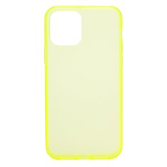 Чехол для iPhone 12, iPhone 12 Pro пластиковый с силиконовым бортиком №2 <желтый> Promise Mobile