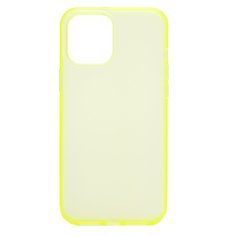 Чехол для iPhone 12 Pro Max пластиковый с силиконовым бортиком №2 <желтый> Promise Mobile