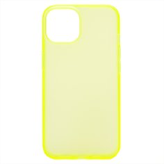 Чехол для iPhone 14 пластиковый с силиконовым бортиком №2 <желтый> Promise Mobile