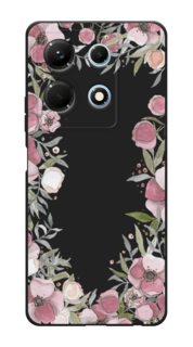 Чехол Awog на Infinix Note 30 4G "Розовая цветочная рамка"