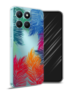 Чехол Awog на Honor X6A "Рамка из перьев"