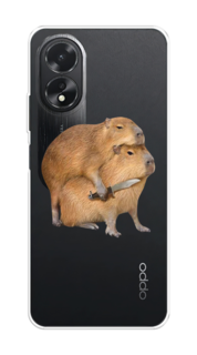 Чехол на Oppo A38 "Капибара с ножом" Case Place