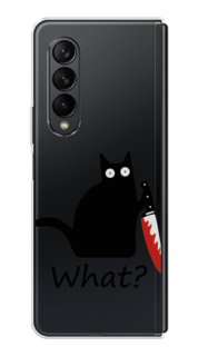 Чехол на Samsung Galaxy Z Fold 3 "Котик с ножом" Case Place
