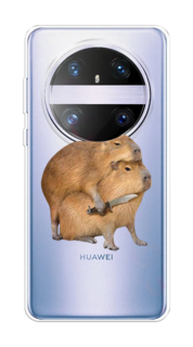 Чехол на Huawei Mate 60 Pro "Капибара с ножом" Case Place