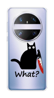 Чехол на Huawei Mate 60 Pro "Котик с ножом" Case Place