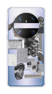 Чехол на Huawei Mate 60 Pro "Коллаж греческие скульптуры" Case Place