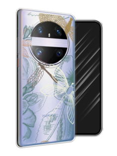 Чехол Awog на Huawei Mate 60 Pro "Тени стрекоз"